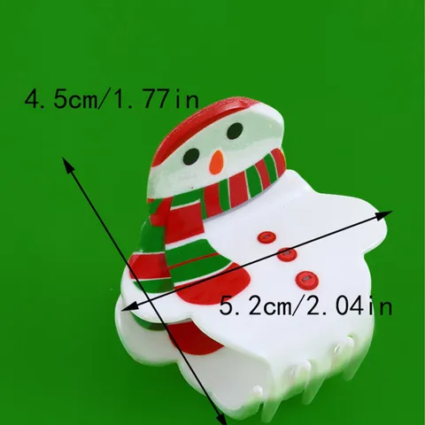 Weihnachten Acetat Haarkralle Clips Süß Festlich Schneemann Weihnachtsmann Rentier Strumpf Pferdeschwanz Haarnadel Kopfschmuck Für Damen Mädchen Party Zubehör