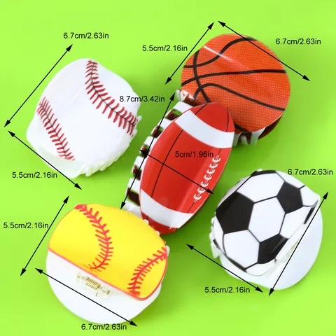 Kreative Acetat Sportball Haarkrallen Basketball Fußball Rugby Tennis Form Haarklemmen Rutschfeste Hochsteckfrisur Haaraccessoires Für Damen