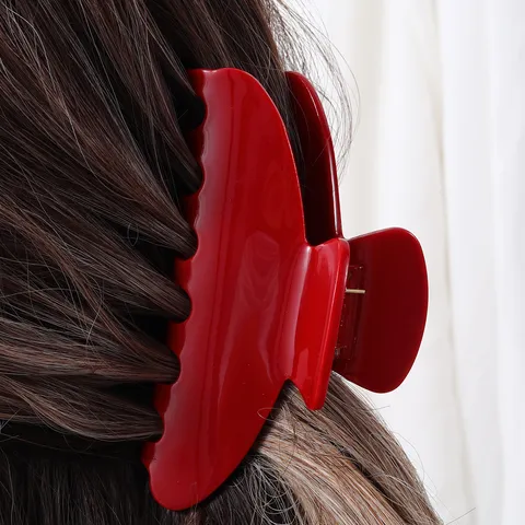 Große Einfarbige Acetat Hai Haarklammer Für Damen Minimalistischer Ins Stil Haarzubehör Rutschfester Haargreifer Für Dickes Haar Styling