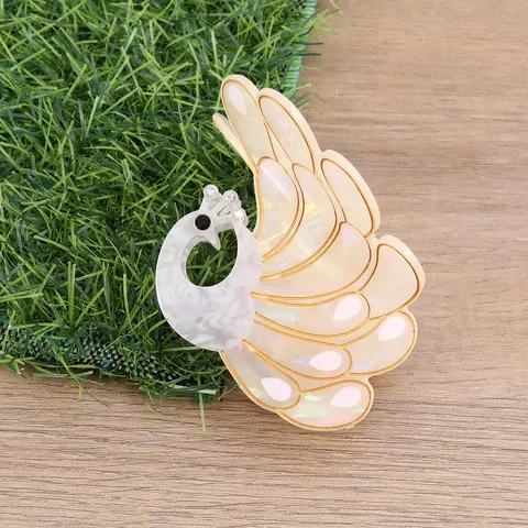Neue Süße Acetat Pfau Haarklammer Für Damen Elegante Strass Haarklammer Täglich Vielseitiger Haarschmuck Für Dickes Haar