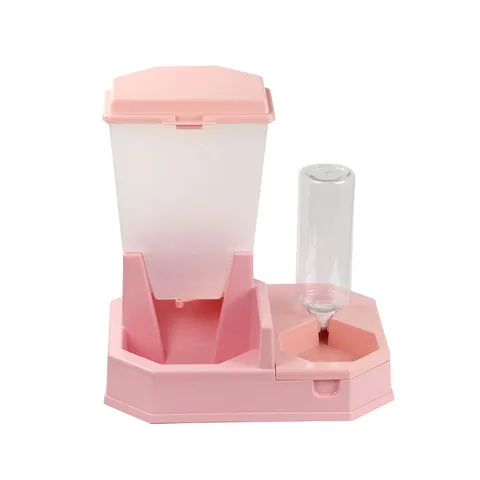 Automatic Pet Feeder And Water Dispenser Double Bowl Plastic Cat Dog Food Water Feeding Station Pet Supplies