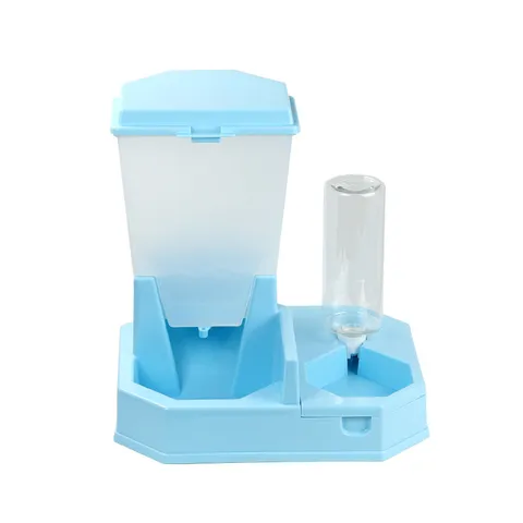 Automatic Pet Feeder And Water Dispenser Double Bowl Plastic Cat Dog Food Water Feeding Station Pet Supplies