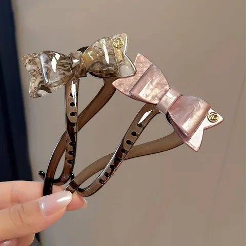 Elegante Pinza para el Pelo con Lazo de Acetato PC Pinza de Torsión para Mujer Pasador de Pelo Elegante Accesorios de Moda