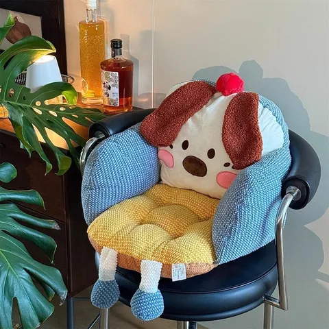 Cuscino Per Seduta In Peluche Cucciolo Carino E Cuscino Schienale Morbido Pad Sedia Cartone Animato Per Ufficio Casa
