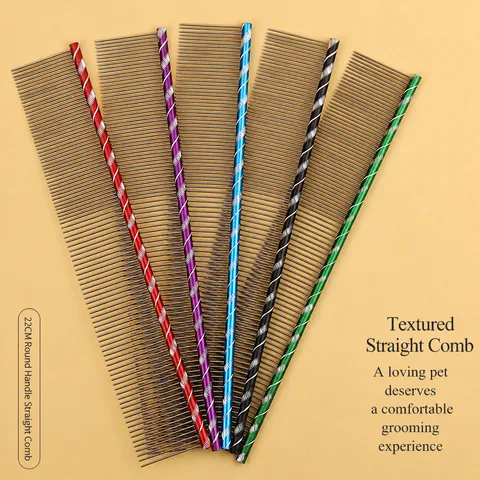 Peigne De Toillage Pour Animaux De Compagnie En Acier Inoxydable À Longues Dents Pour Chiens Chats Outil De Soin