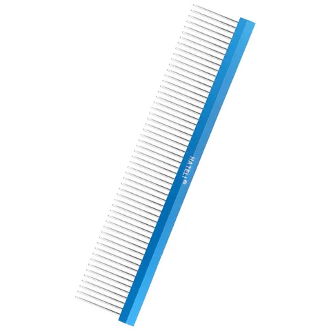 Metal Pet Grooming Comb Stainless Steel Needle Pet Hair Remover Dog And Cat Deshedding Comb With Diamond Shaped Handle