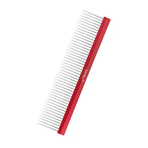 Metal Pet Grooming Comb Stainless Steel Needle Pet Hair Remover Dog And Cat Deshedding Comb With Diamond Shaped Handle