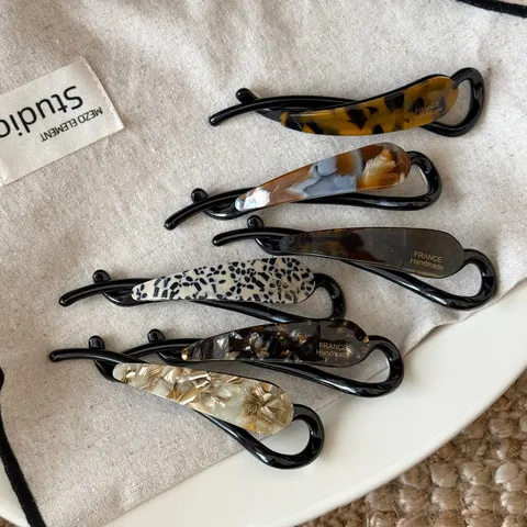 Minimalistische Acetat Gedrehte Haarspange Für Damen Französischer Stil Rutschfester Pferdeschwanzhalter Vertikale Haarklammer