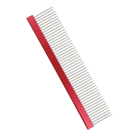 Stainless Steel Pet Grooming Comb Long Hair Dog Cat Shedding Brush Colorful Metal Handle Professional Pet Care Tool