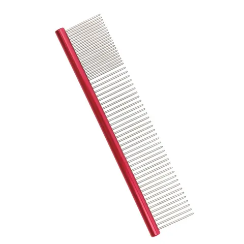 Professional Pet Grooming Comb With Stainless Steel Pins And Aluminum Handle Pet Hair Removal Deshedding Comb For Dogs And Cats