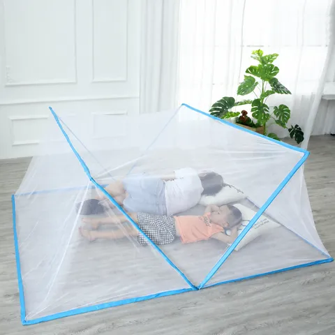 Zanzariera Pieghevole Design Yurta Poliestere Baldacchino per Letto Zanzariera Portatile per Letto Singolo Matrimoniale Dormitorio Studenti