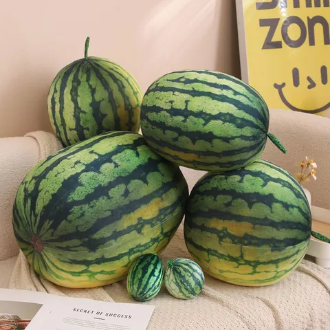 Giocattolo di Peluche Anguria Simulata Bambola Imbottita di Frutta Carina Cuscino Morbido Divano Casa Regalo per Bambini