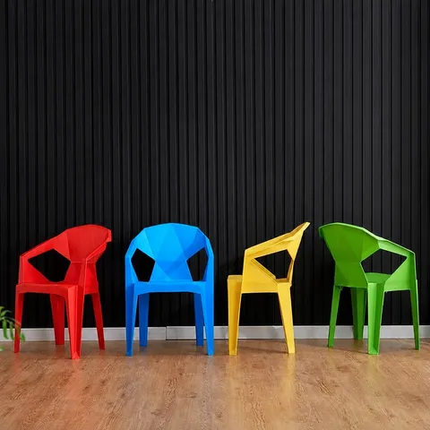 Sedia di Plastica Ispessita Schienale Impilabile Tempo Libero all'Aperto Moderno Minimalista Sedia da Pranzo