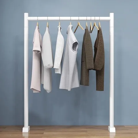 Minimalist Metal Garment Rack Narrow Floor Standing Coat Rack Small Space Storage Organizer For Bedroom Balcony Home