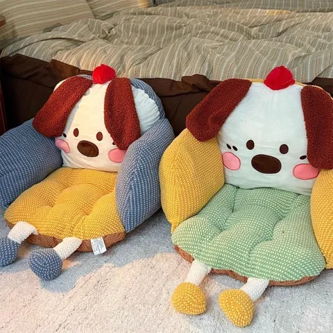 Cuscino Per Seduta In Peluche Cucciolo Carino E Cuscino Schienale Morbido Pad Sedia Cartone Animato Per Ufficio Casa