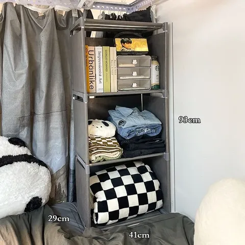 Scaffale Portaoggetti da Comodino per Dormitorio Studenti in Plastica Multistrato