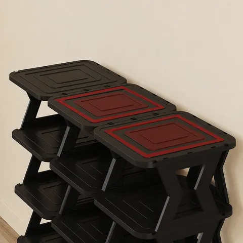 Multi-Layer Plastic Shoe Rack Vertical Space Saving Shoe Organizer Stand For Entryway Hallway Dormitory Home Furniture