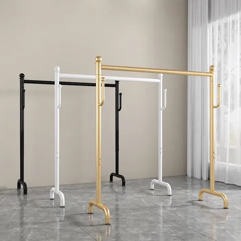 Modern Minimalist Iron Adjustable Clothes Rack Floor Standing Garment Rack Heavy Duty Coat Hanger For Bedroom Balcony