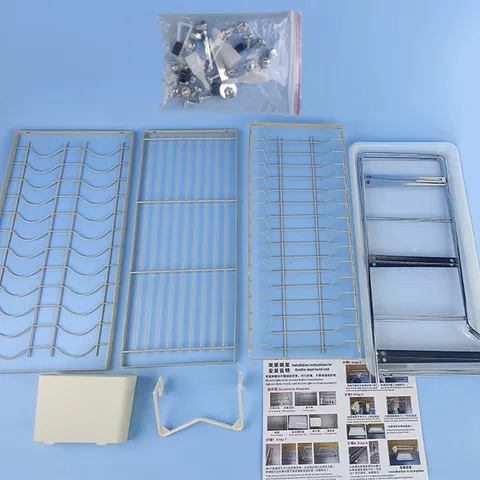 Escurridor de Platos de Cocina de Acero Inoxidable Soporte de Almacenamiento de Bols para Encimera con Portapalillos y Rejilla para Tabla
