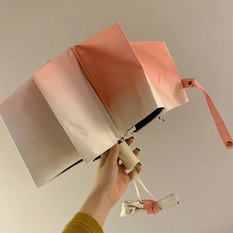 Parapluie Anti UV Protection Solaire et Pluie Gradient Automatique Portable Pliant Parasol Anti UV Femmes Quotidien