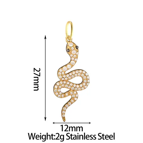 Pendentifs Croix en Acier Inoxydable avec Strass pour Création de Bijoux DIY Pendentifs Clé Serpent Coeur Bonbon Accessoires Bijoux Gothiques Femme