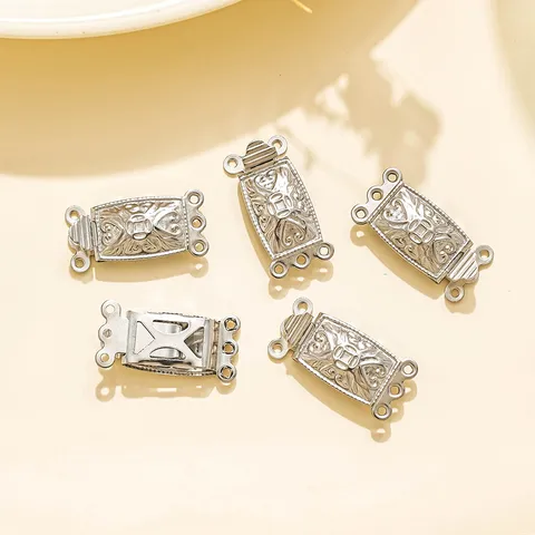 Stainless Steel Vintage Carved Toggle Clasp DIY Bracelet Necklace Connector Jewelry Findings