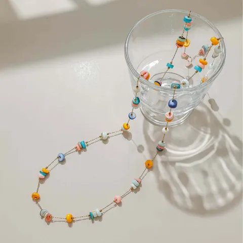 Bohemian Mixed Color Beaded Chain DIY Summer Necklace Bracelet Anklet Waist Chain