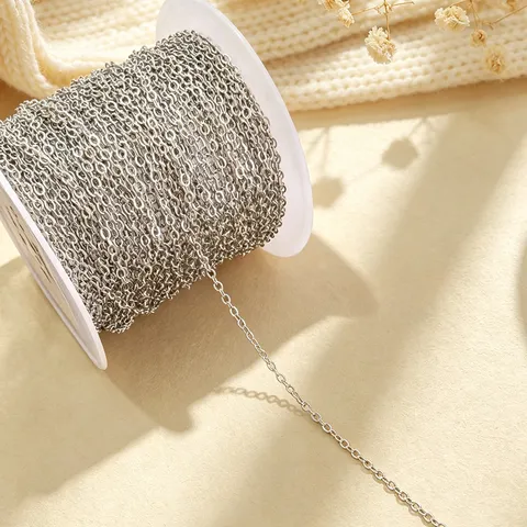 Ανοξείδωτος Χάλυβας 304 Σταυρός Flat Wire O-Chain Link DIY Κολιέ Βραχιόλι Υλικό Κατασκευής Κοσμημάτων Craft Supply
