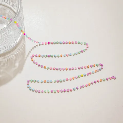 Stainless Steel Rhinestone Crystal Beaded Chain For DIY Jewelry Craft Making Clothing Bag Materials Component Supplies Handcrafted Accessory