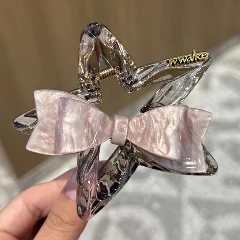 Pinza per Capelli Coreana a Stella Elegante Fiocco Effetto Acetato Grande Antiscivolo Accessori per Capelli Donna