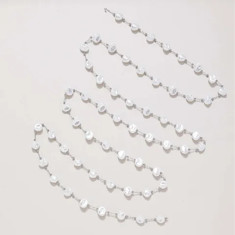 304 Stainless Steel Irregular Artificial Pearl Chain Handmade DIY Necklace Bracelet Accessories Electroplated Metal Findings