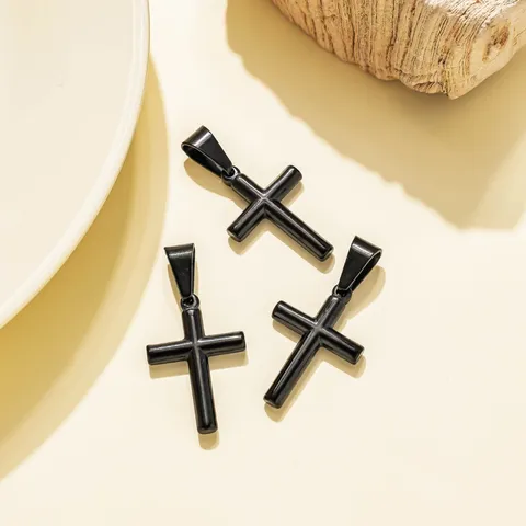 Minimalistischer Edelstahl Kreuz Anhänger Für DIY Schmuckherstellung Halsketten Kleidung Taschen Zubehör Neutrale Kreuz Charms Galvanisierte Mehrfarbige Anhänger