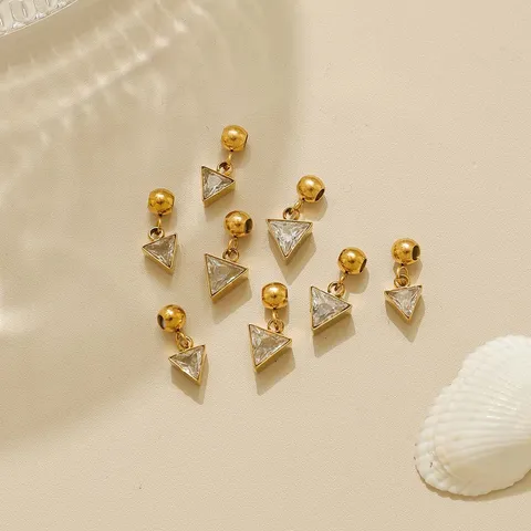 Roestvrij Staal Geometrische Slider Kralen Strass Hanger Voor DIY Sieraden Maken Vergulde Tussenzetskraal Accessoires Voor Ketting Armband