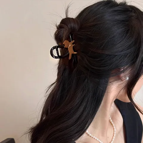 Süße Katze Essigsäure Haarkralle Clip Für Frauen Cartoon Acetat Haifisch Clip Mode Hochsteckfrisur Haarklammer Eleganter Kopfschmuck