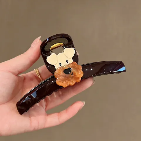 Koreanischer Stil Ins Acetat Hund Haarkralle Niedliche Tier Hai Haarnadel Mode Pendeln Haarschmuck Für Damen