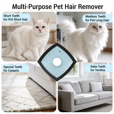 Multi-Corner Pet Hair Removal Brush Cat And Dog Floating Hair Cleaning Tool Plastic Brush For Sofa Carpet Clothes