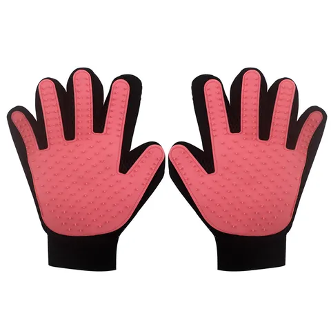 Pet Grooming Glove Deshedding Brush Gentle Pet Hair Remover Mitt For Cats And Dogs Bathing Massage Hair Brush