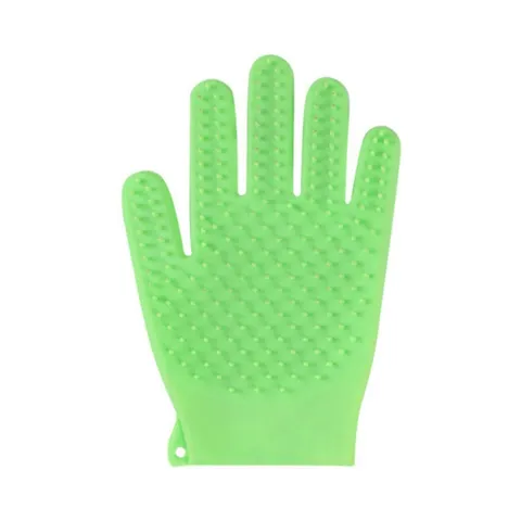 Haustierpflegehandschuh Katze Hund Haarentferner Bürste Sanfte Fellpflege Handschuhe Atmungsaktives Mesh Silikon Haustier Bad Massage Handschuh
