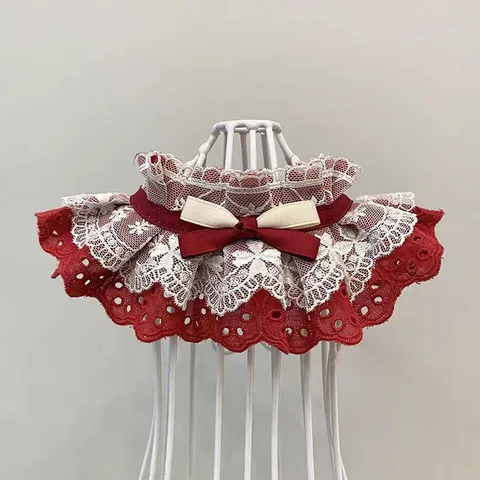 Pet Lace Bib Collar Princess Style Cat Dog Scarf With Bowknot Adjustable Cute Pet Decorative Accessories