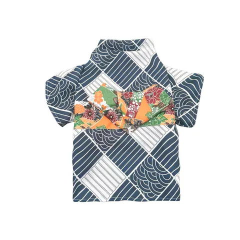 Kimono pour Chien de Compagnie de Style Japonais Mignon Imprimé Floral Vêtements à Deux Pattes Petit Chat Moyen Chiot Costume de Printemps Vêtements pour Animaux