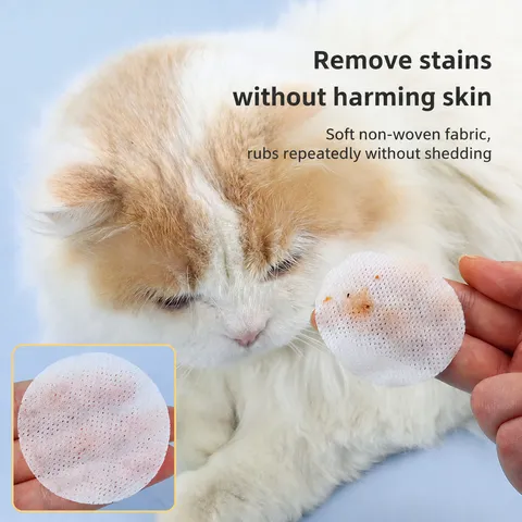 Salviette Oculari per Animali Gatti e Cani Rimuovi Macchie di Lacrime Salviette Detergenti Delicate