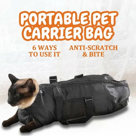 Tragbare Haustier Katze Pflegetasche Atmungsaktives Mesh Katze Badetasche Kratzfest Multifunktional Haustierbedarf