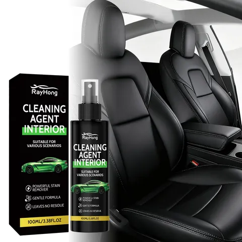 RAYHONG Spray Nettoyant Intérieur de Voiture Éliminateur de Taches Puissant Soin Doux Restauration Cuir et Plastique Entretien Auto