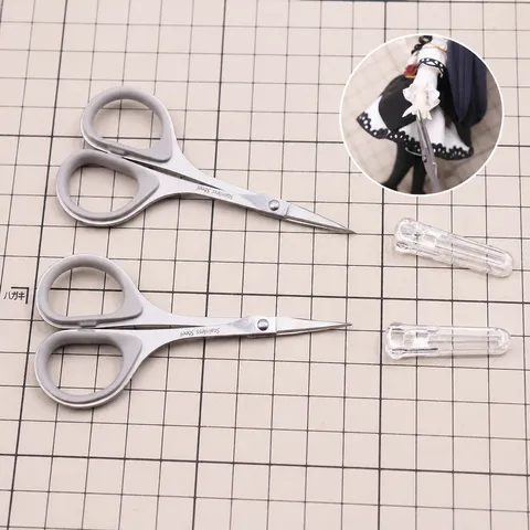 Mini Stainless Steel Detail Scissors Craft Scissors Straight And Curved Head Precision Scissors For Clay Art DIY Handmade