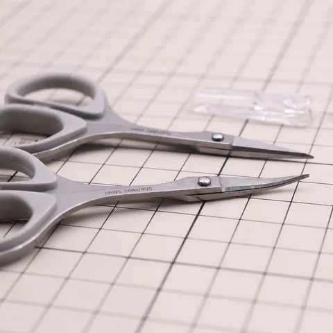 Mini Stainless Steel Detail Scissors Craft Scissors Straight And Curved Head Precision Scissors For Clay Art DIY Handmade