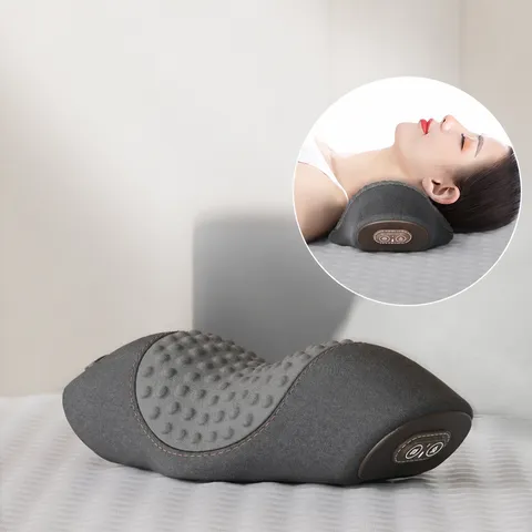 Almohada Cervical Ergonómica de Espuma Viscoelástica para Alivio del Dolor de Cuello Almohada Ortopédica con Calefacción y Masaje