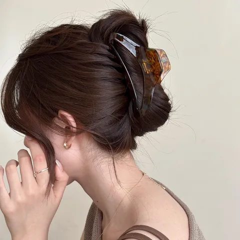 Vintage Acetat Ausgehöhlte Haarklammer Für Damen High-End Geometrische Haarklammer Hinterkopf Haarklemme Mode Haarschmuck