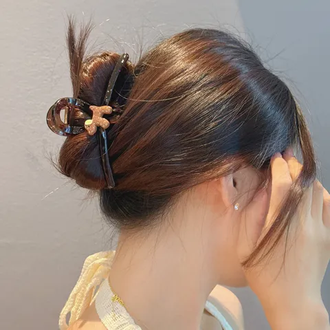 Süßer Cartoon Hund Legierung Acryl Haargreifer Mode Haarklammer Schildpatt Haarspange Haarschmuck Für Damen Alltag Pendeln