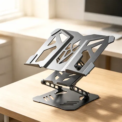 360 Rotating Carbon Steel Laptop Stand Folding Desktop Holder Adjustable Gaming Laptop Cooling Riser For Office Desk