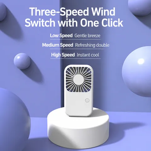 Ventilatore Portatile Mini USB Ricaricabile da Scrivania Tascabile Con Supporto per Telefono Ventilatore di Raffreddamento a 3 Velocità Per Ufficio